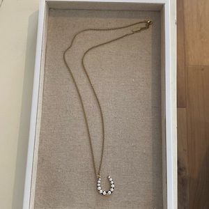Stella &Dot gold lucky pearl necklace